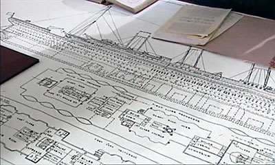 plans showing the lifeboats