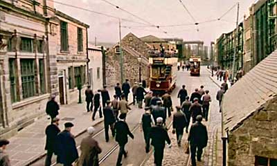 Street scene at dawn